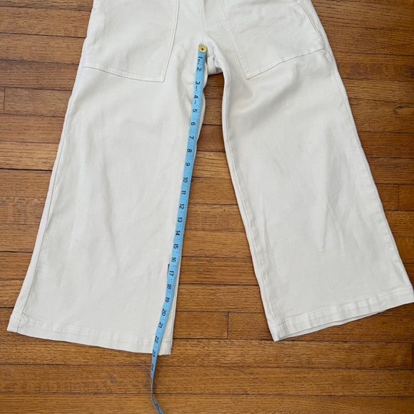 Pilcro Anthropologie The Kit High Rise Wide Leg Utility Trousers Size 26P - Picture 7 of 9